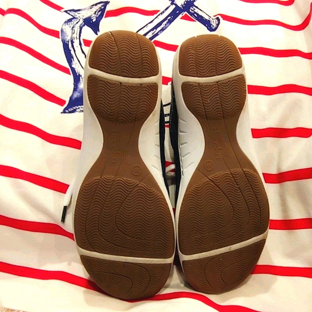 Dansko Blue & White Leather Sneaker - Picture 2 of 4